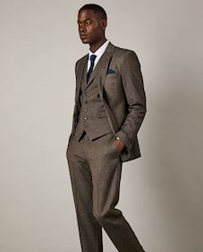 V2_Burton - Light Brown Tweed Look Herringbone Tailored Trousers.jpg