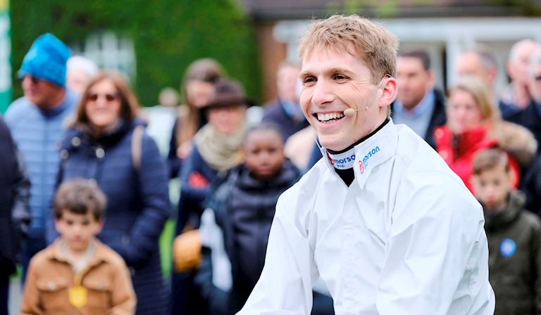 LEADING RIDER HARRY COBDEN HAPPY TO BE BACK AT EPSOM DOWNS FOR TOMORROW’S SASH & DASH BY QUICKSIDE J